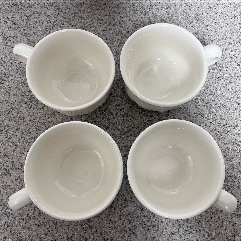 Pfaltzgraff Heritage Pattern White Ceramic Mugs - Picture 3 of 9